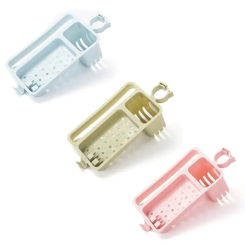 

1 Pc Sink Hanging Storage Rack Kitchen Faucet Clip Punch Free Sponge Dish Holder Drain Dry Towel Organizer