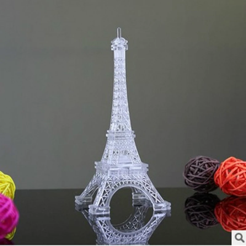 

DE.SOUL Home Decoration Eiffel Iron Tower Romantic Colorful Light Eiffel Tower Desktop Decor Craft Figurines Christmas Party