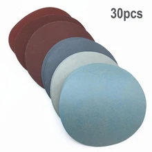 High quality 30pcs/Set 125mm Round sandpaper Disk Sand Sheets Grit 1000# /1500# /2000# /3000#/ 5000#/ 7000# Sanding Discs