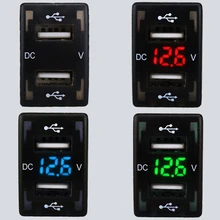 Автомобильное зарядное устройство для смартфона, автомобильное зарядное устройство с двумя usb-портами, светодиодный адаптер с ночным дисплеем, зарядная розетка для huawei P30 pro Lite