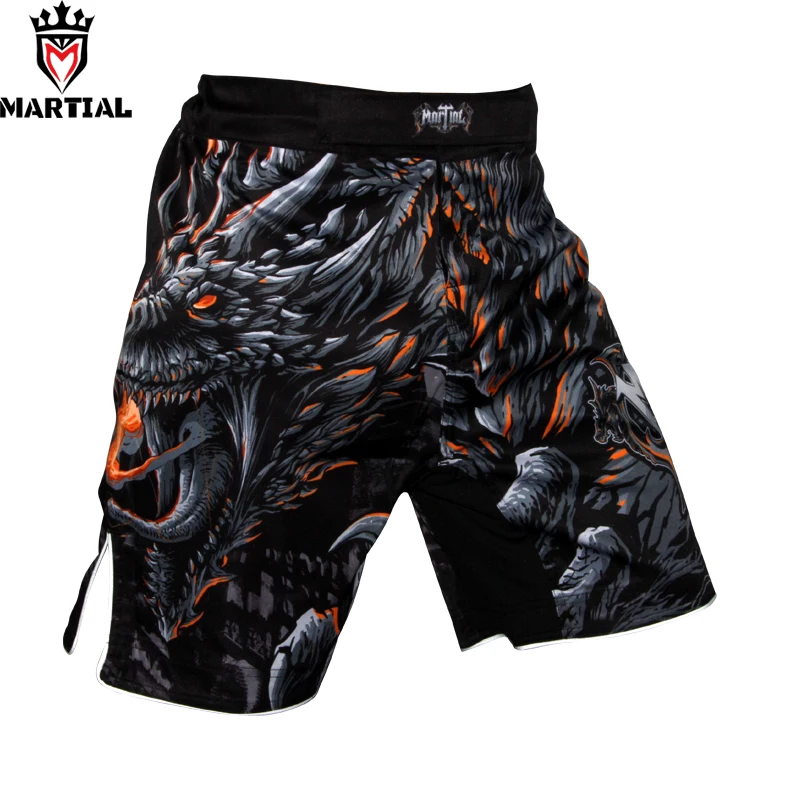 Tanie Walki New arrival ognia i krwi oryginalny design spodenki do walk mma fitness krótki mma walki spodenki walki bjj kąpielówki