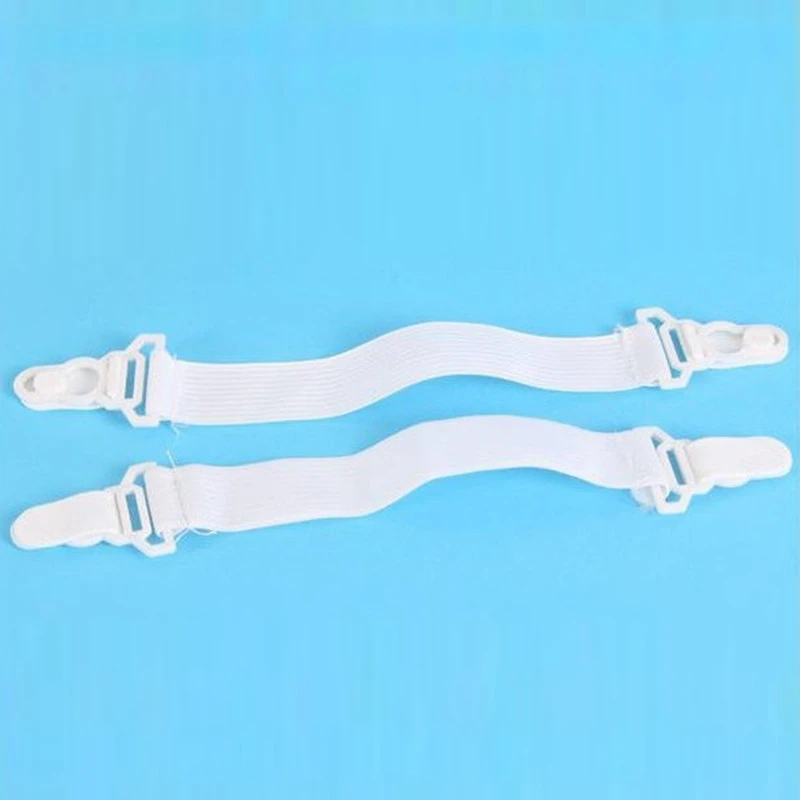 

4PCS Bed Sheet Fasteners Elastic Grippers Clip Holder Bedding Buckle Holder Clamp House Bedroom Supplies White