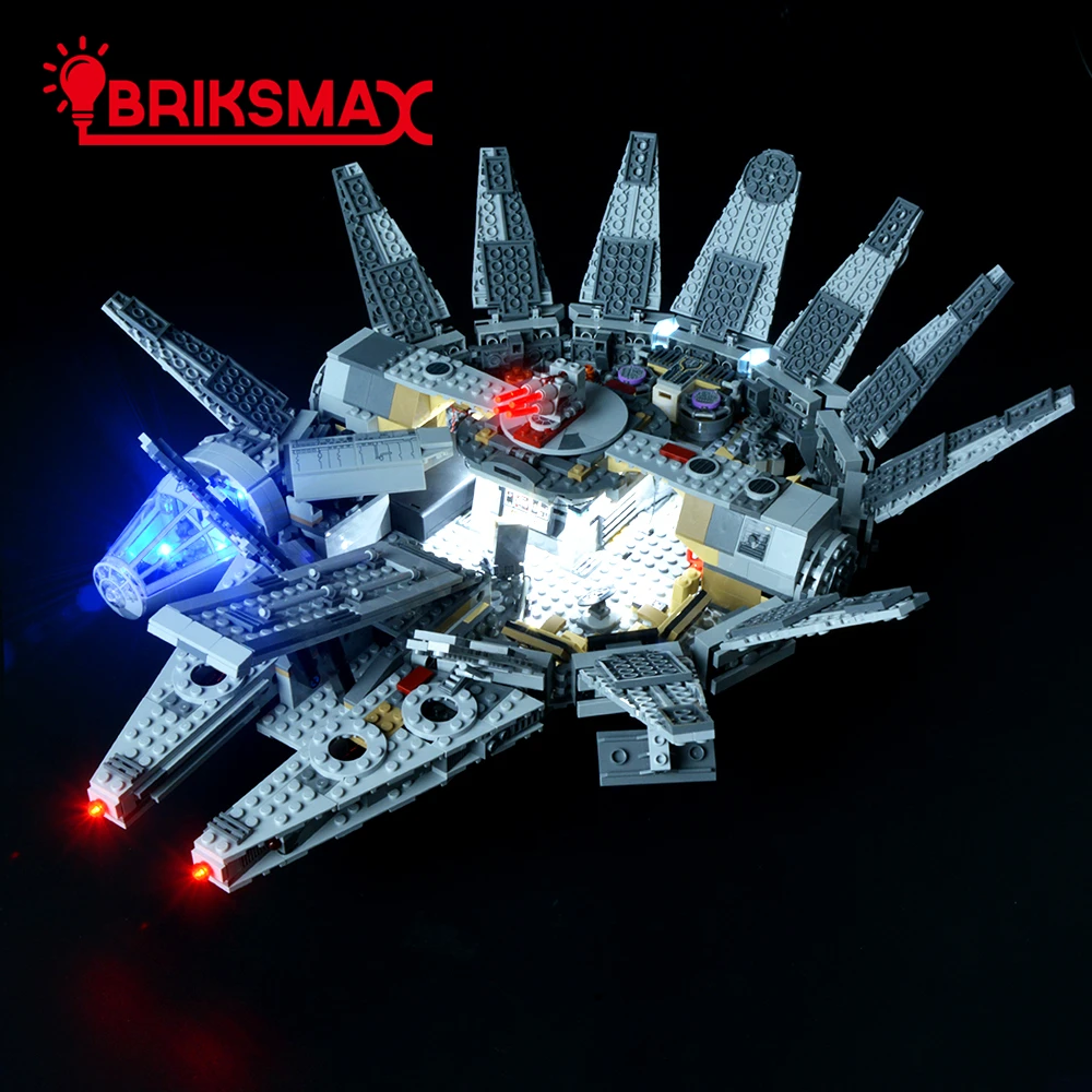 

BriksMax Led Lighting Kit For Milleniumm Falconn Building Blocks Model Light Set Compatible With 75105