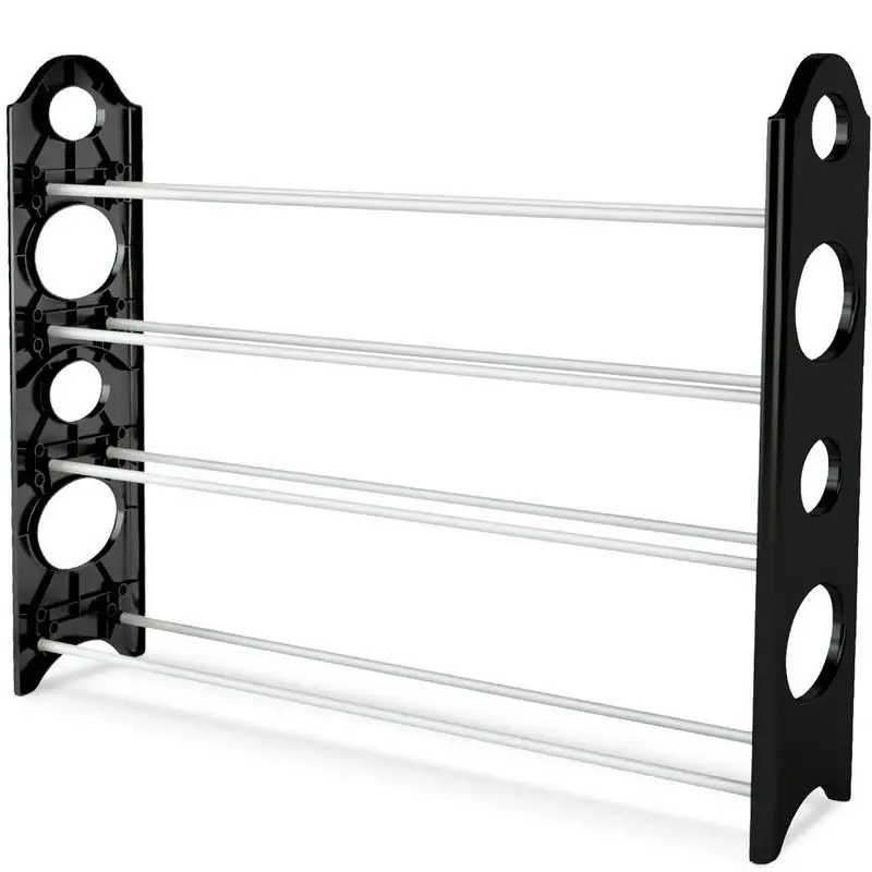 

Multilayer Iron creative combination DIY shoe shelf shoe containing Simple shoe rack installation Practical 4 Tiers Shoe Rack