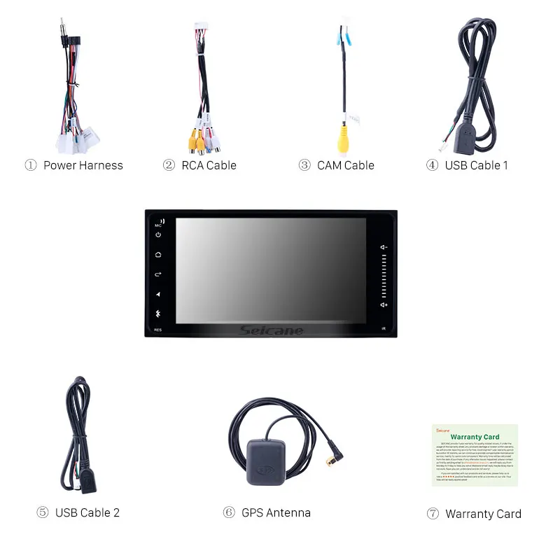 |3G//4G|WLAN|Bluetooth|MirrorLink Android 8.1 Car Radio GPS navegaci/ón Para Toyota RAV4//Corolla//Vitz// Echo//Vios//Camry//Hilux//Prado//Land Cruiser 100 2 DIN|6.95/” Pantalla LCD T/áctil C/ámara trasera DAB