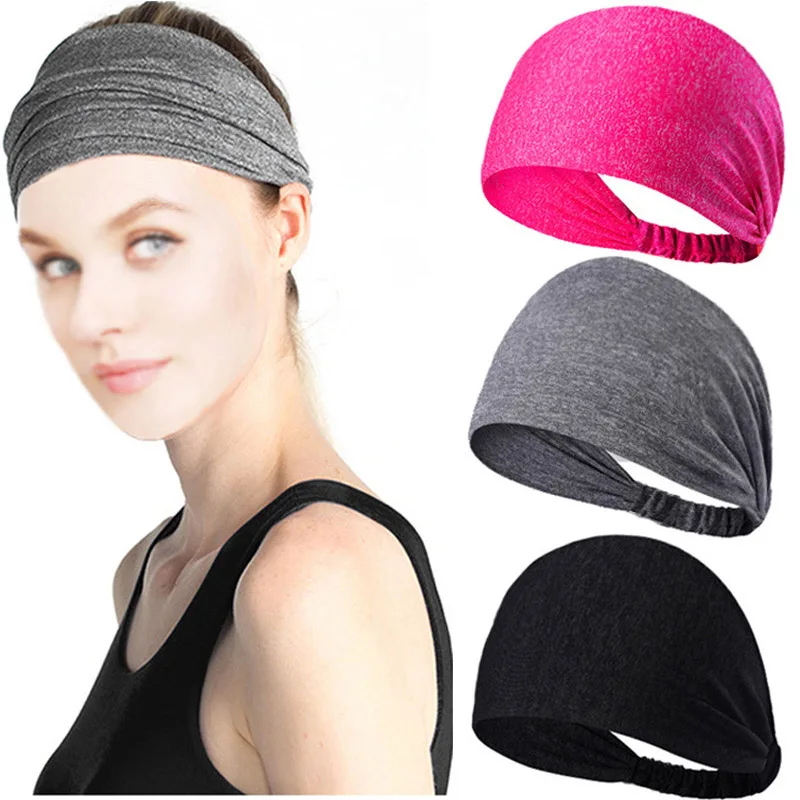 

2019 New Bohemia Solid Wide Cotton Stretch Women Headbands Headwrap Turban Headwear Bandage Hair Bands Bandana