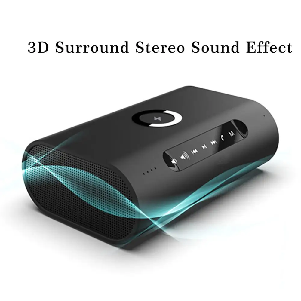 

2-in-1 Bluetooth Speaker And Wireless Charger Wireless Bluetooth Speaker 3D Stereo Subwoofer Mobile Power Audio Fast Delivery