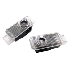 2pcs Car LED Door Logo Light for Audi A3 A4 B8 B6 A5 B7 A3 A6 C5 A6 C6 Q7 Q5 Q3 A1 A7 R8 TT TTS SLine Ghost Shadow Welcome Lamp