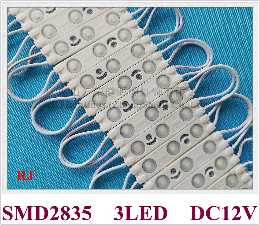 

2019 NEW injection LED module light for sign DC12V 1.5W SMD2835 3 led 150lm IP65 58mm*12mm*5mm aluminum PCB super bright ABS