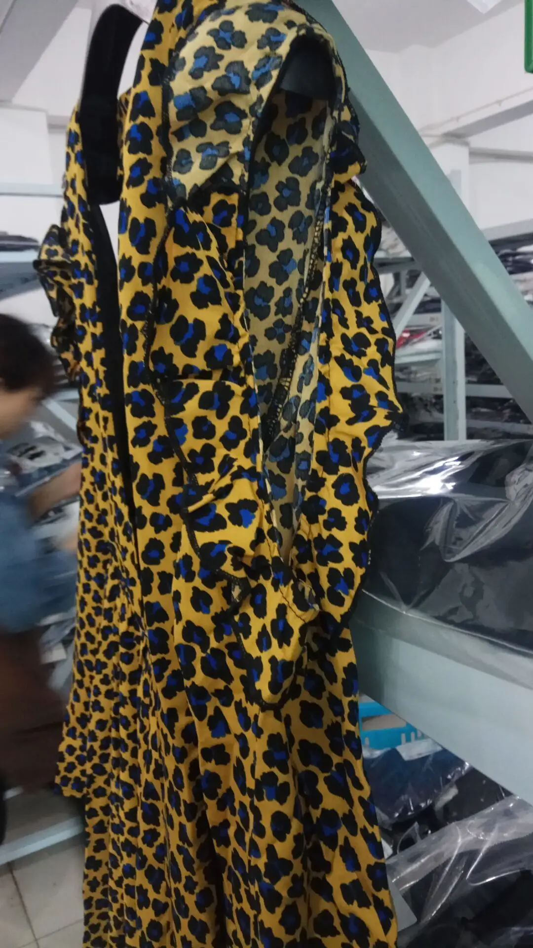 V brown Scollo Del A Asimmetrico Delle Wd67405l Yellow Deat Lanterna Donne Di Estate 2019 Vestito Partito blue Da Backless Primavera L' Con Vestiti Increspature Modo E Nuova Maniche n6qOp7