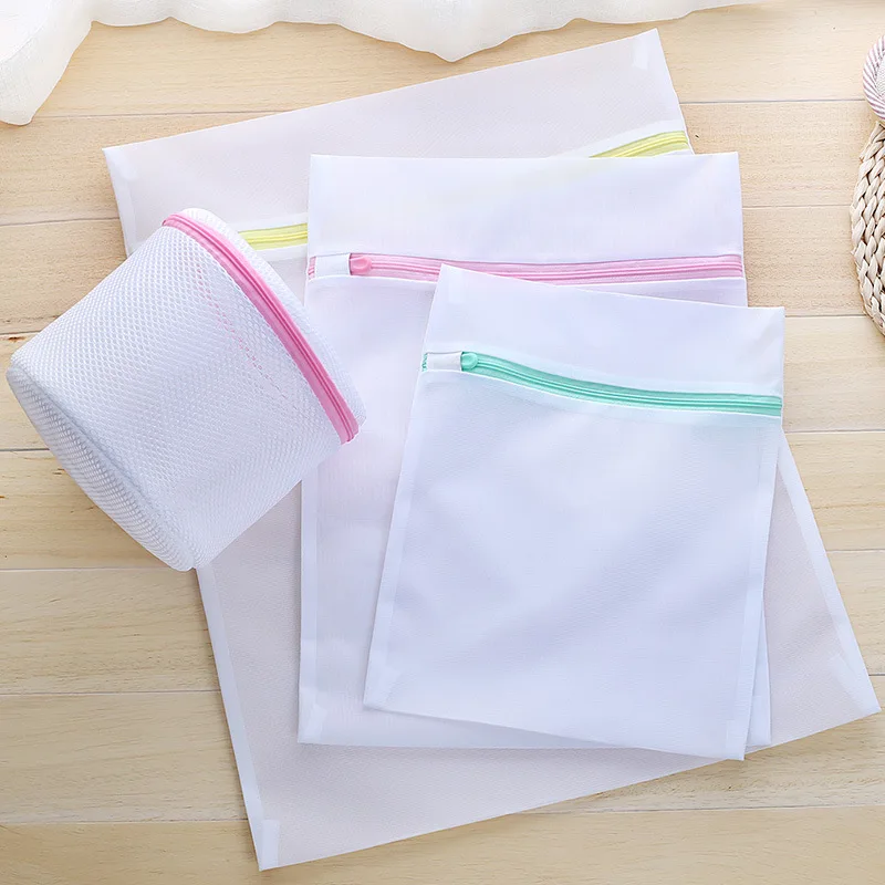 

7 sizes Polyester home Thick Fine Mesh Laundry Bag Wash Clothes Underwear Bra Net Bag Suitable for all clothes protect clothes