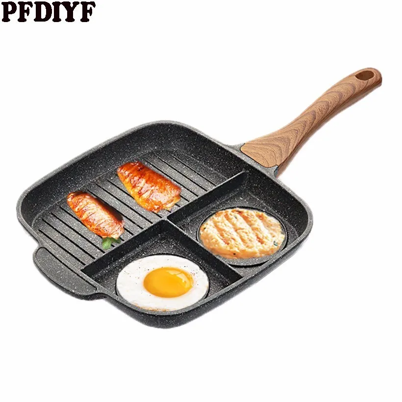

Medical Stone Fried Steak Pot Multi-function Household Omelette Nonstick Frying Pan Breakfast Pan for Gas stove induction cooker