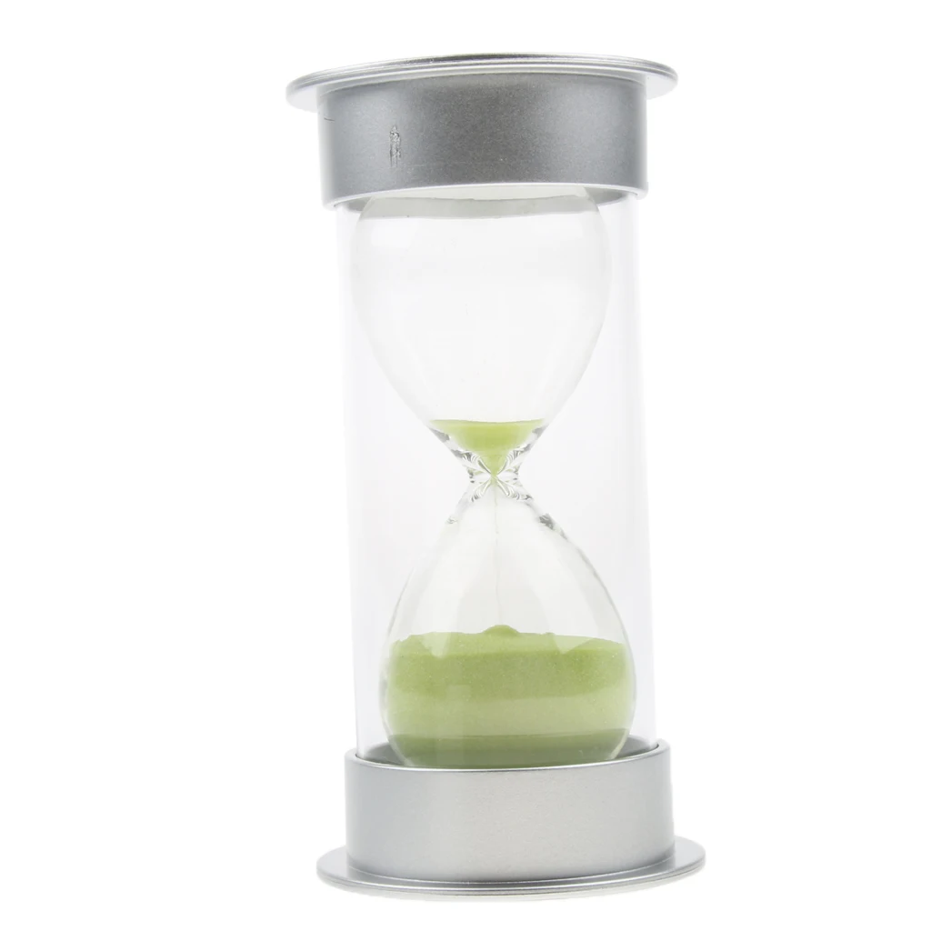 Silver Hourglass Sand Glass Timer School Classroom Office Desk Decor
