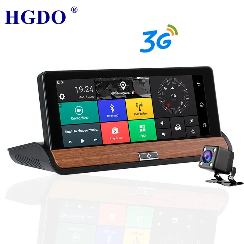 

HGDO Dash Camera DVR 7" Android Vehicle GPS Navigation 1080P 3G Wi-Fi FM Transmitter G-Sensor Quad Core 1GB RAM 16GB RO
