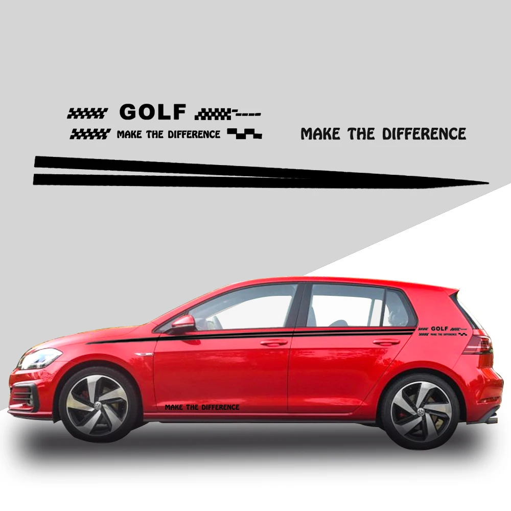 Автомобильная наклейка для Volkswagen Golf боковая на кузов автомобиля Наклейка
