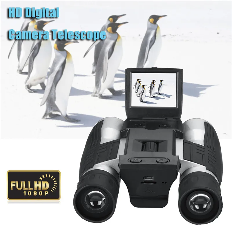 

1080p 5MP 12X HD LCD Screen Digital Camera Telescope Binoculars Camcorder Video Camera COMS USB Sensor Outdoor Camera 1920X1080