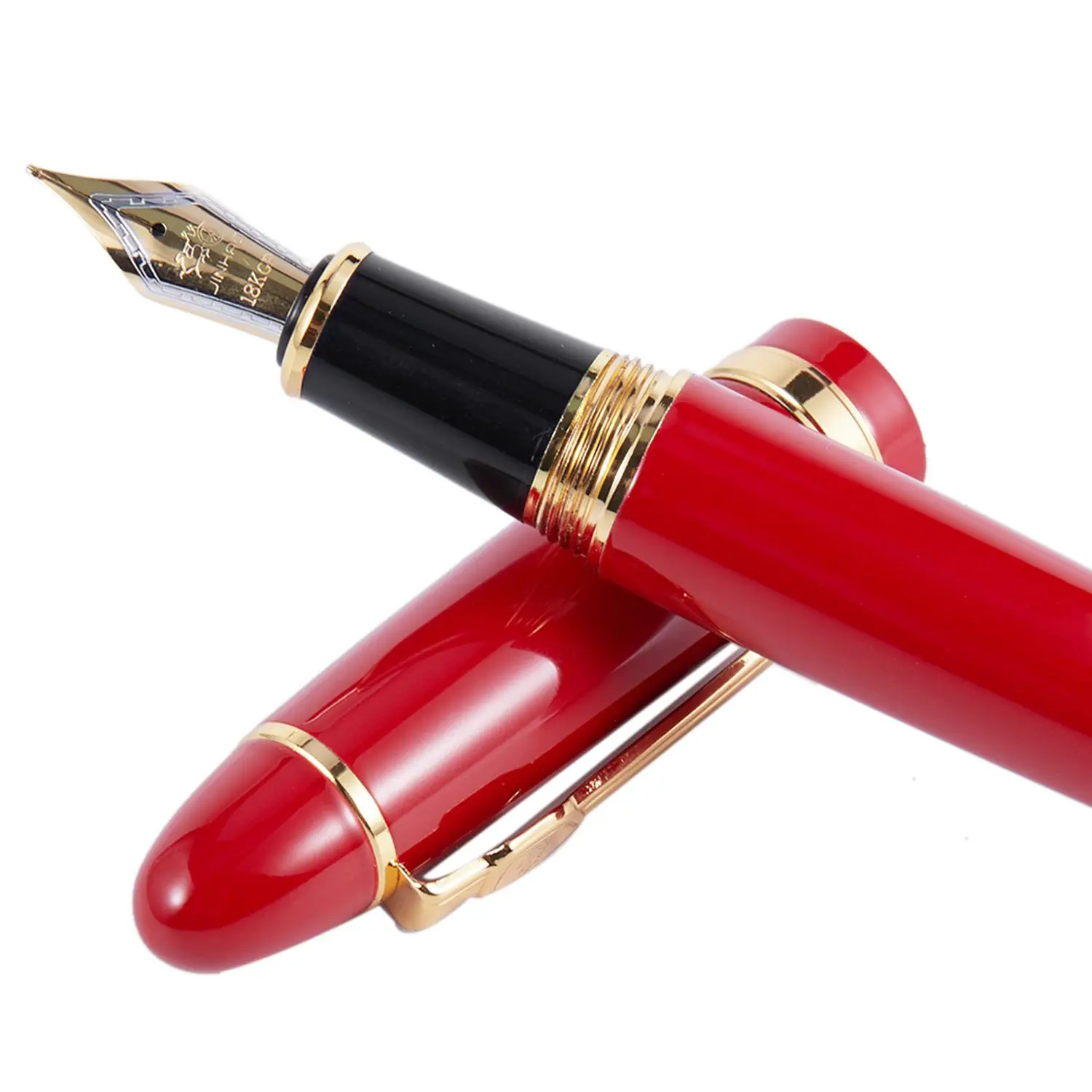 JINHAO 159 18KGP 0.7mm MEDIUM BROAD NIB FOUNTAIN PEN free Office Fountain Pe