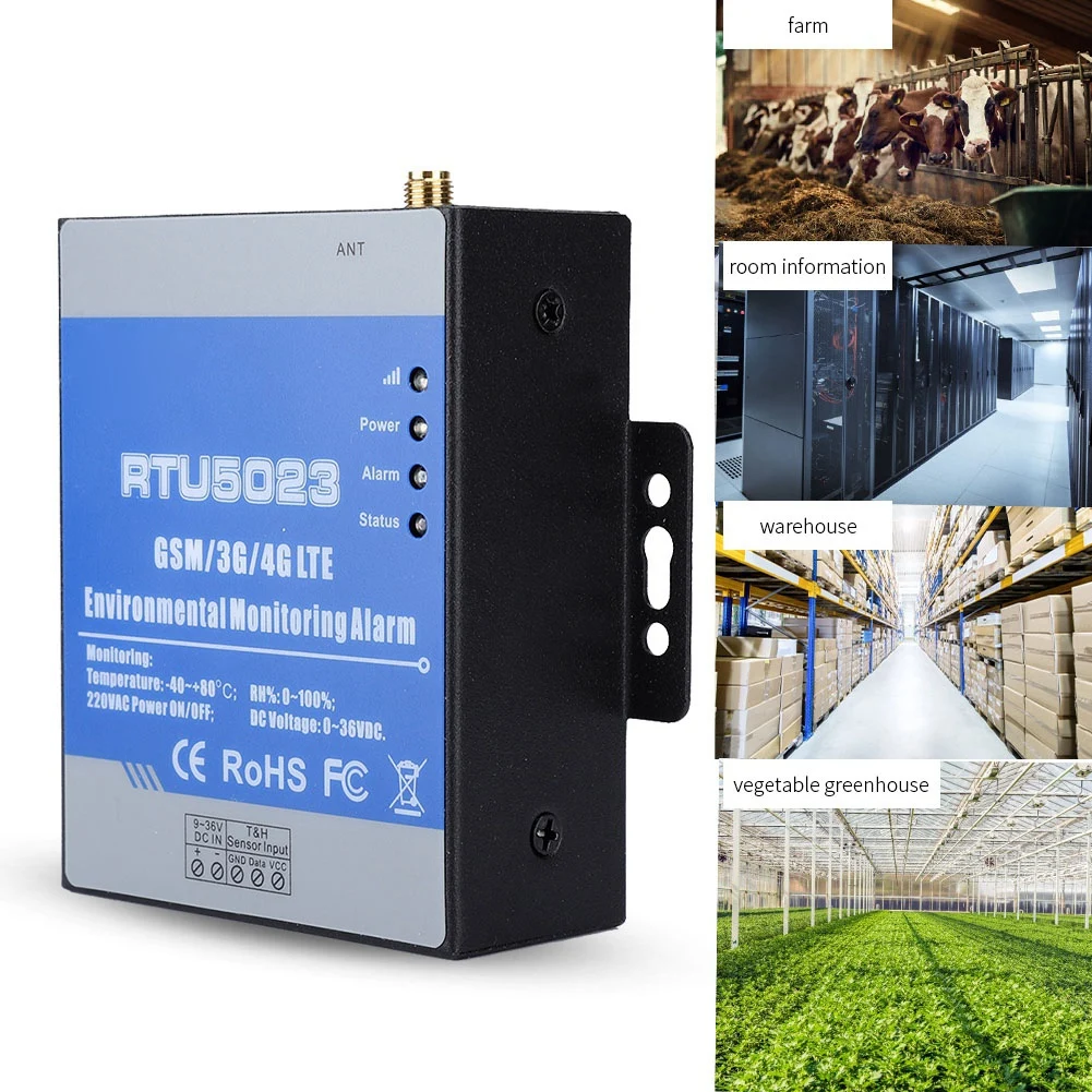RTU5023 GSM Дистанционный детектор температуры и влажности сигнализация Поддержка