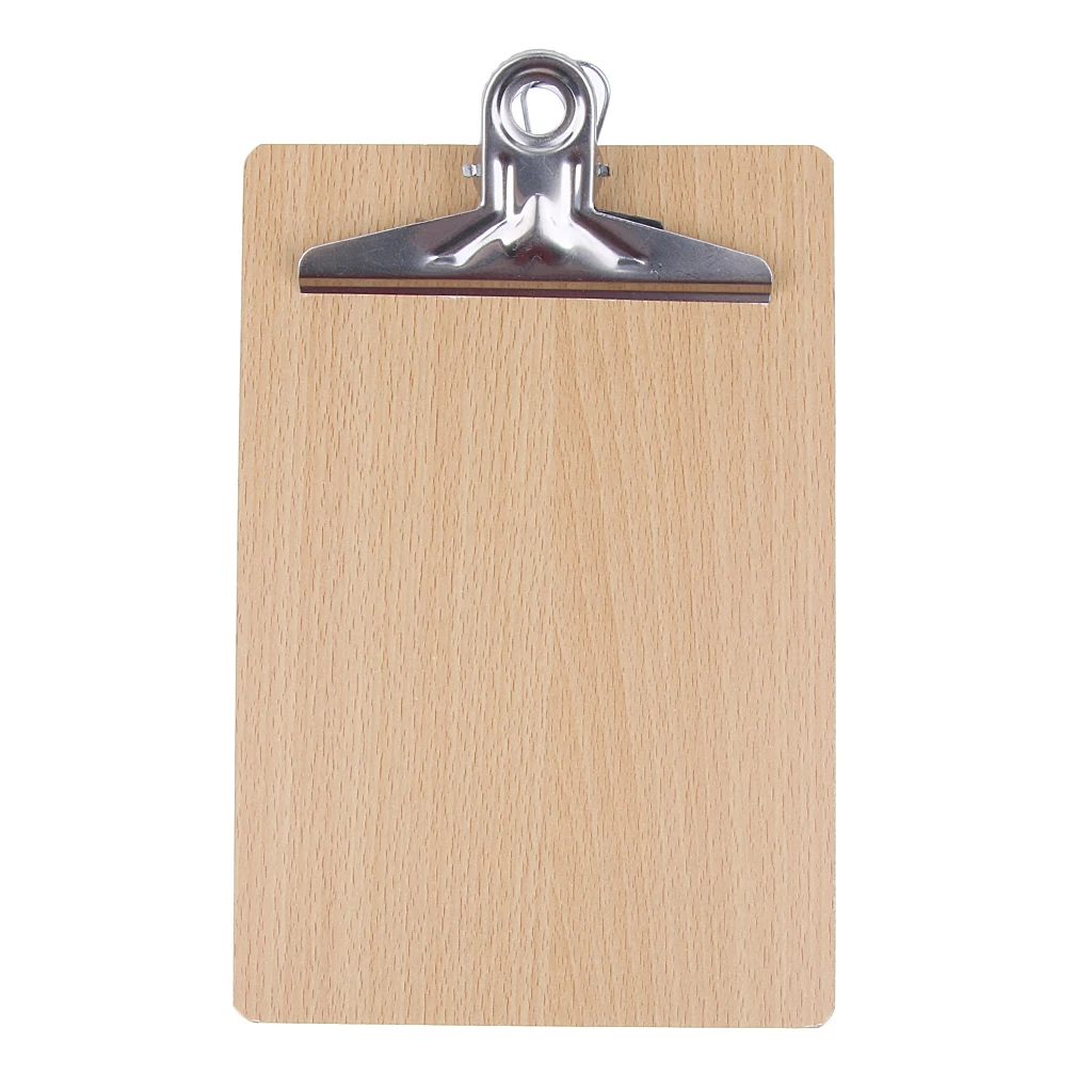 A5 Small Size Wood Clipboard Low Profile Clip Hardboard Home Office