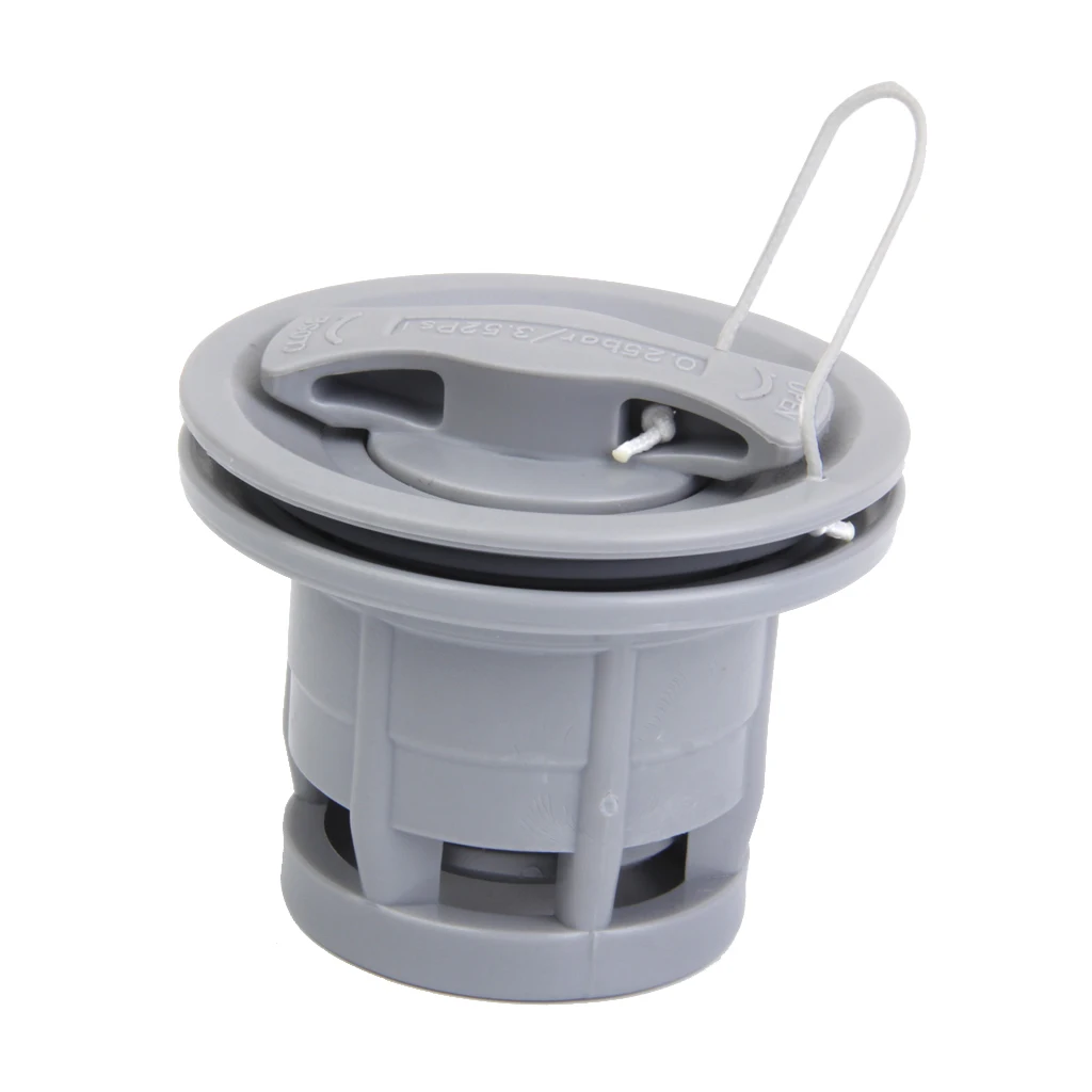 

POM Grey Double Seal Air Valve for Inflatable Boat Raft Dinghy Kayak Canoe Dinghy Supply