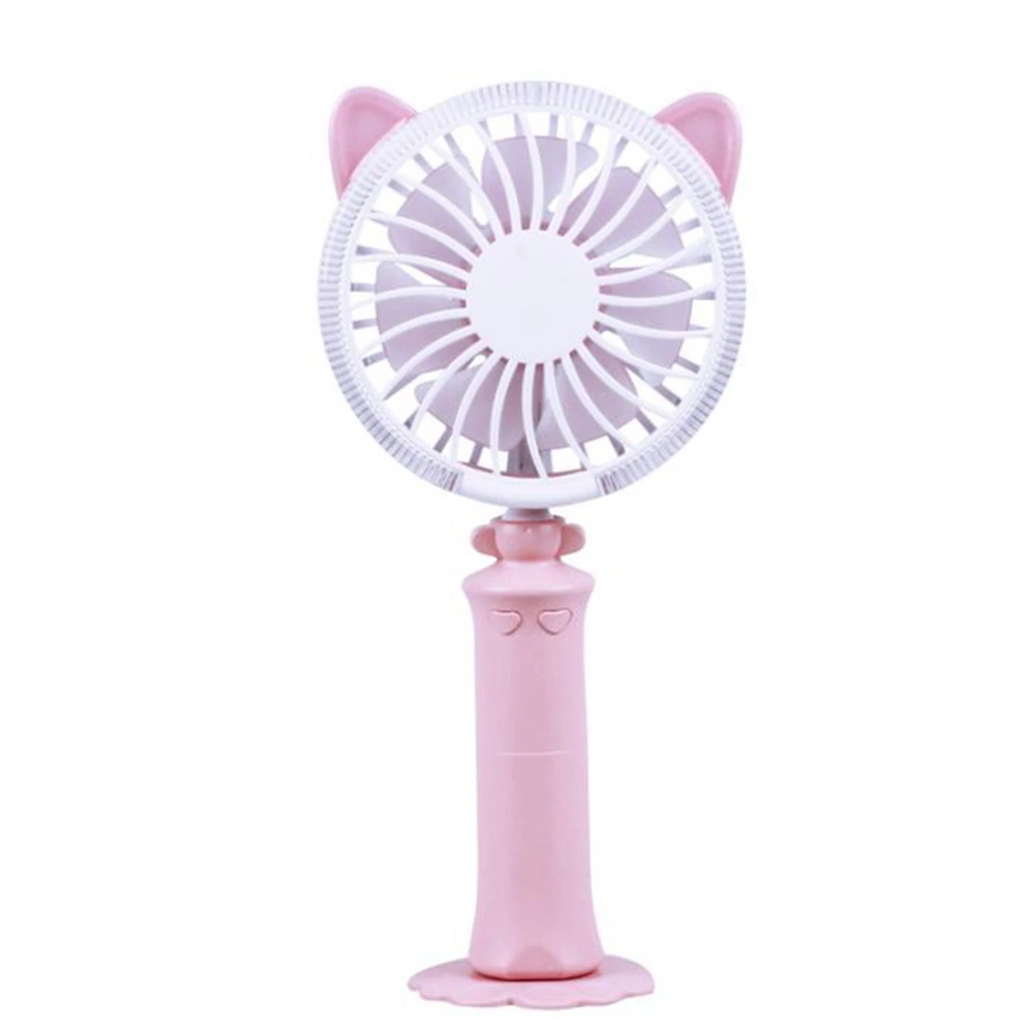 

Portable Desktop Colorful Mini Usb Night Light Rechargeable Air Cooling Fan Desk Cat Shape Fan Travel Home Student Dormitory
