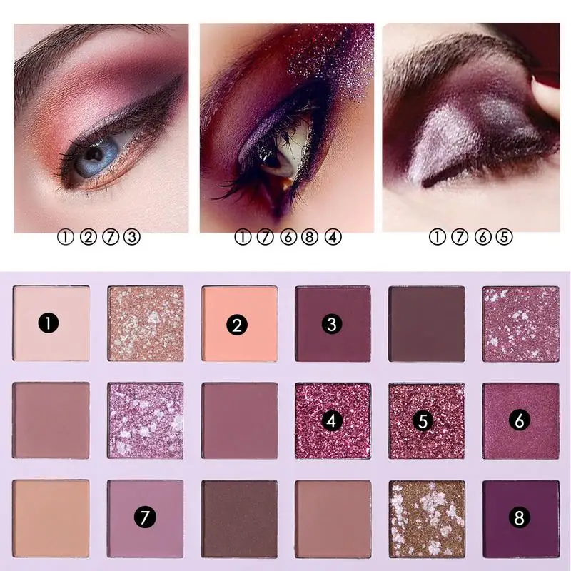 Eye Shadow 18 Colors Eye Shadow Tray Pearlescent Matte Eye Makeup Palette Shiny Glitter Waterproof Lasting Cosmetics Beauty