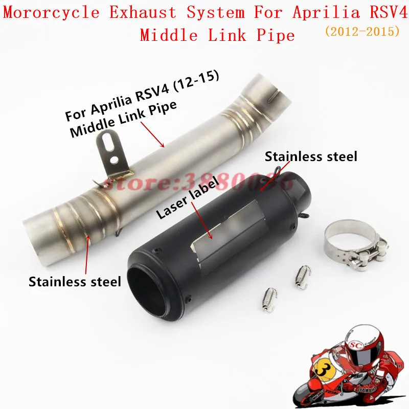 

Motorcycle Full Exhaust System Slip on For Benelli Aprilia rsv4 2012-2015 Exhaust Muffler Pipe