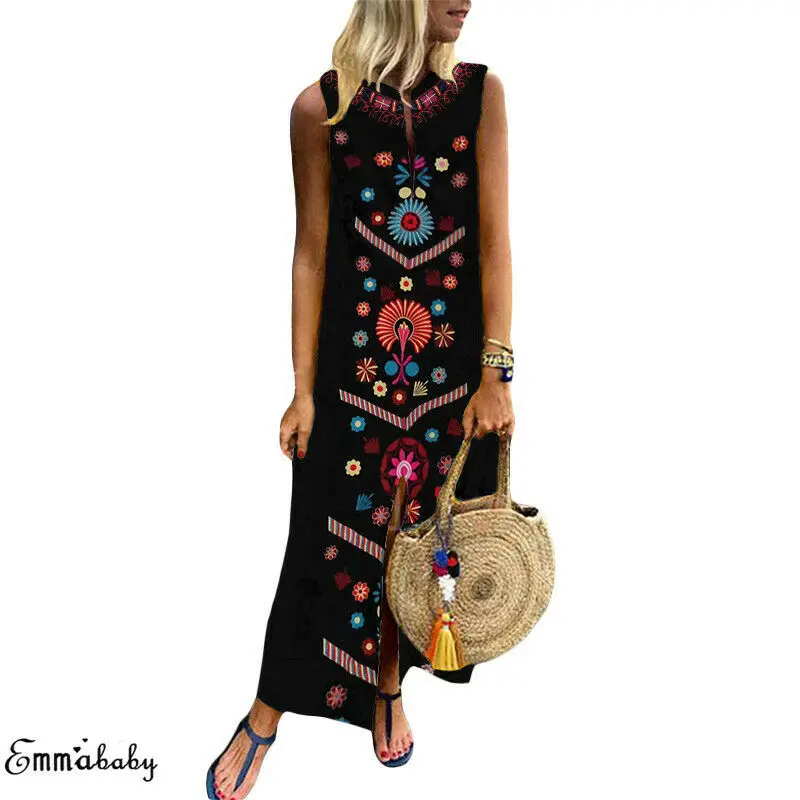 sleeveless kaftan dress