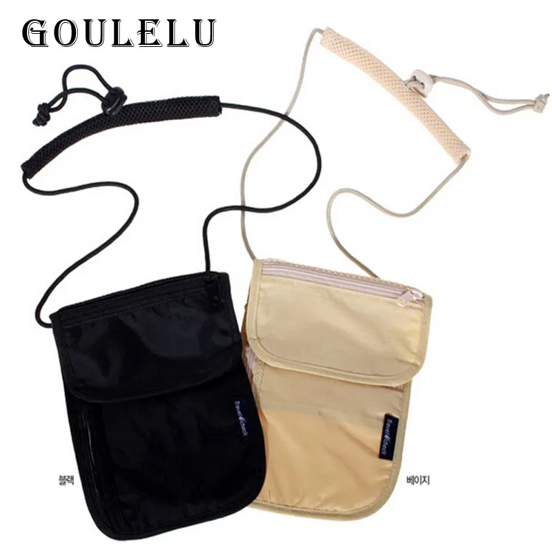 غطاء جواز السفر الاختيار معلقة على الرقبة السفر حقيبة التخزين الائتمان محفظة مكافحة سرقة الأمن حزمة