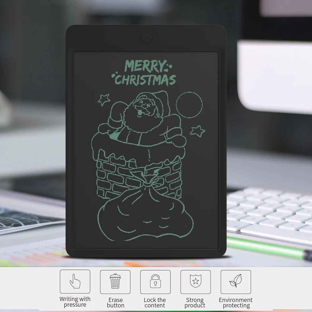 Портативный 10 дюймов ЖК-дисплей письмо и рисование планшет графический планшет для рукописного ввода графической информации доска с Стилус для письма-стереть кнопка блокировки