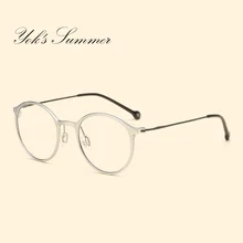 Yok женские корейские компьютерные игровые очки против голубого излучения ретро алюминиево-магниевый сплав оправа очки Oculos WN1226