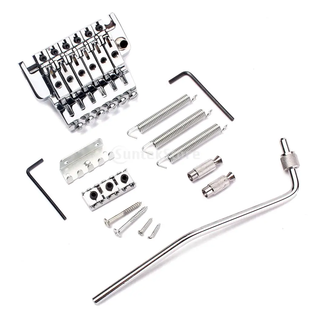 

Electric Guitar Tremolo Bridge Double Locking Assembly System Licensed Chrome GA503