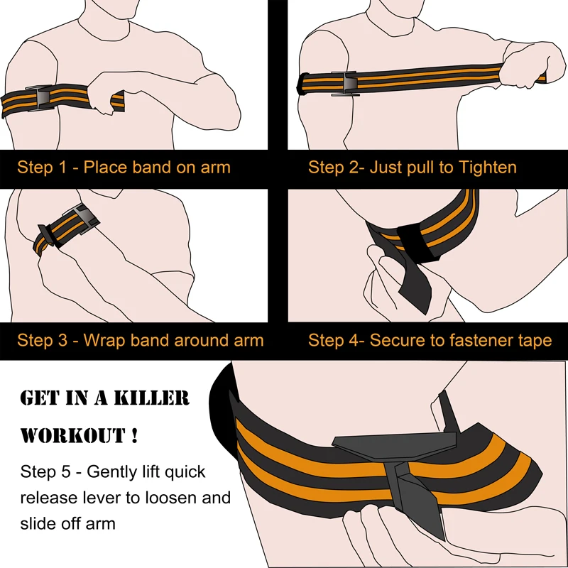 Online BFR Okklusion Wraps Pro Widerstand Bands Fitness Arm Bein Blaster Elastische Übung Bands für Blut Flow Einschränkung Ausbildung