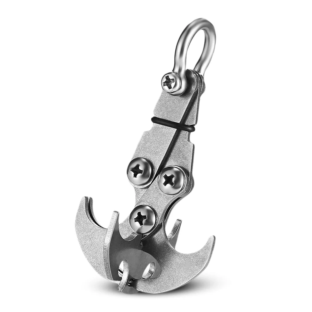 

Outdoor Stainless Steel Survival Folding Grappling Hook Multifunctional Grappling Climbing Claw Carabiner Travel Climbing Tool