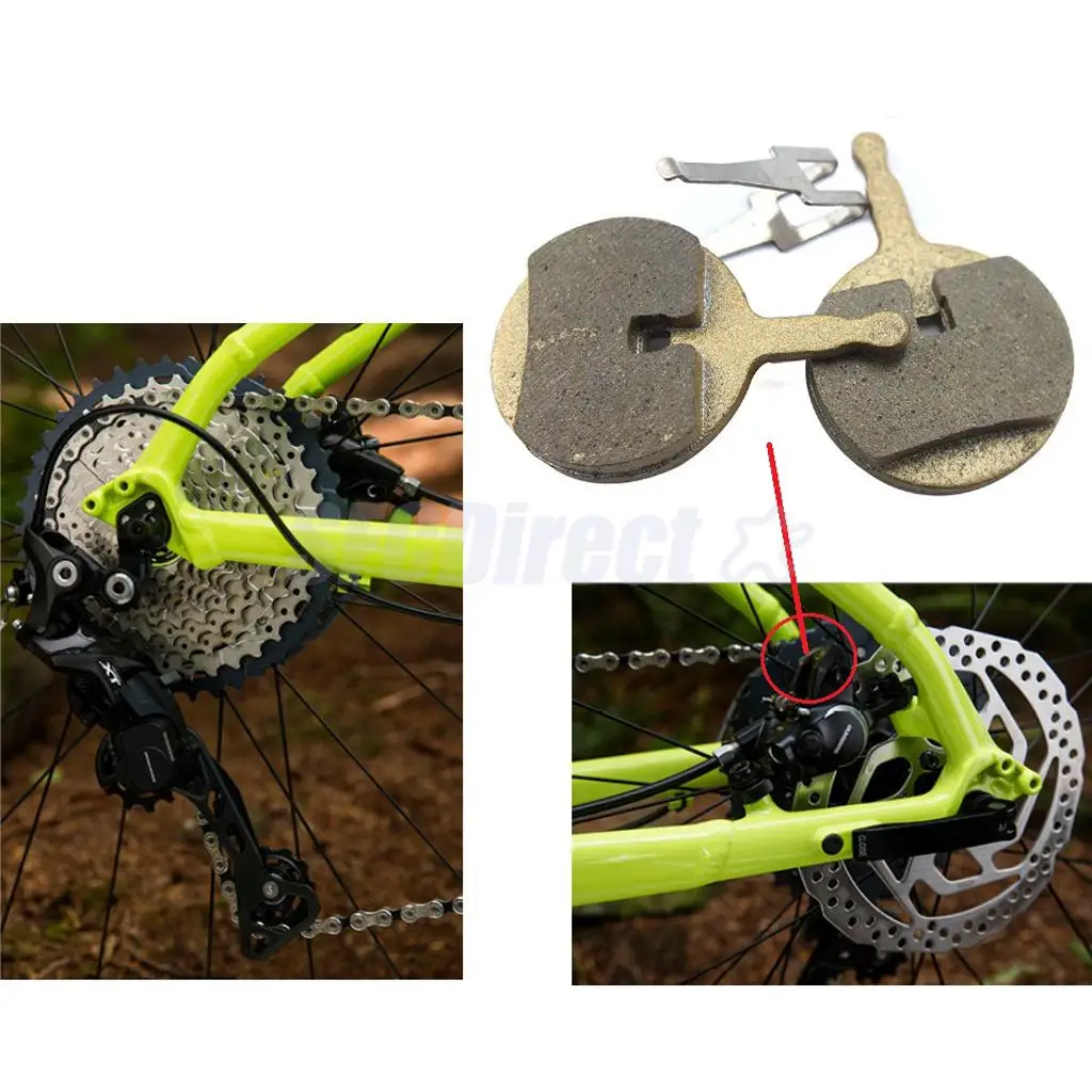 Buy 2Pcs Universal Resin Metal Bike Disc Brake Pads