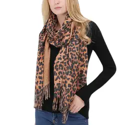 Mrwonder Для женщин шарф сгущать печати леопарда шарф имитация кашемира шарф Одеяло шаль Обёрточная бумага для зимы
