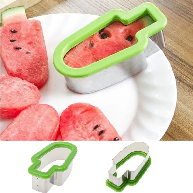 

1pcs Stainless Steel Watermelon Slicer Fruit Melon Cutter Knife Fast Ice Cream Mold Cutting Tools Kitchen Gadgets Kitchen Tools