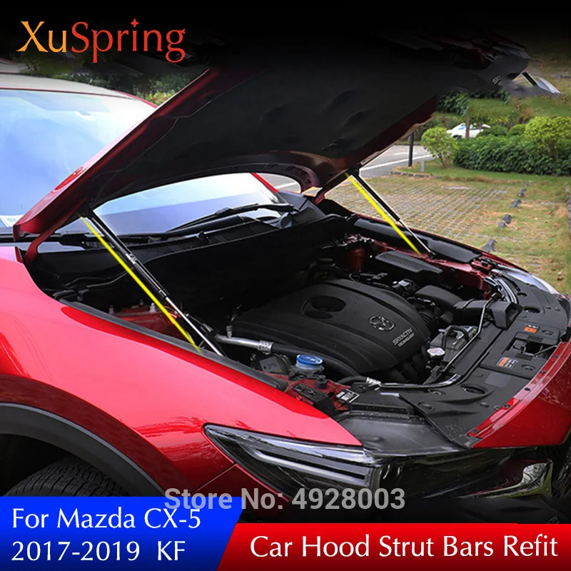

For Mazda CX-5 CX5 2017 2018 2019 KF Refit Support Bracket Front Bonnet Cover Hydraulic Rod Strut Spring Shock Bar Car-styling