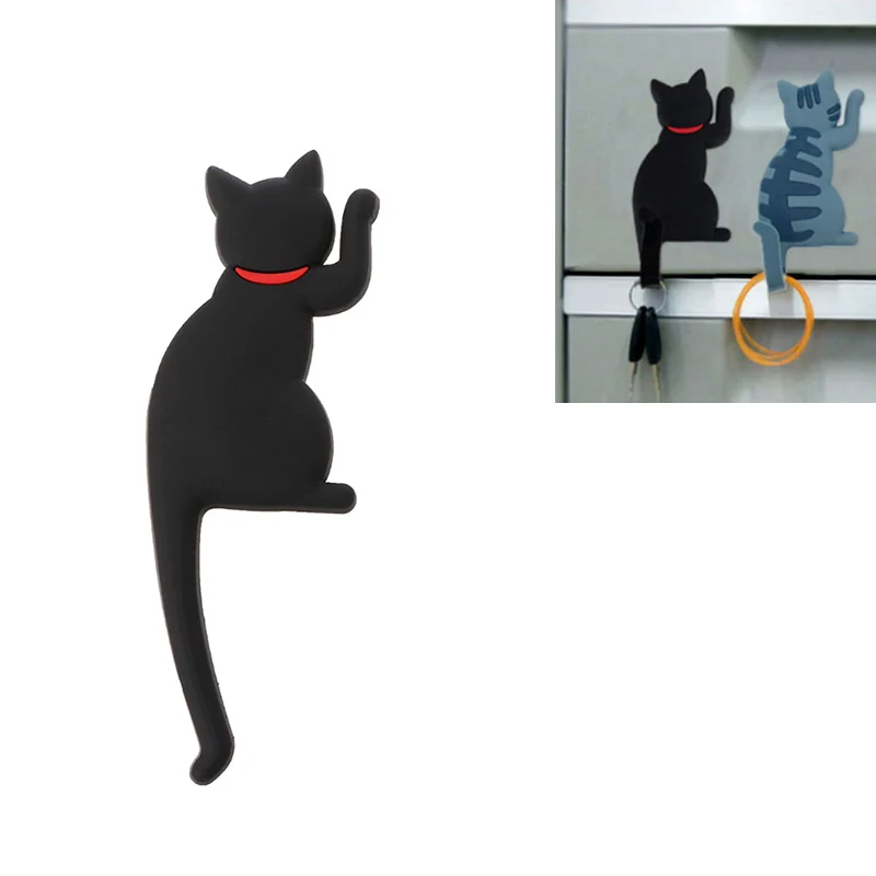 

Refrigerator Sticker Message Holder 1pcs Cartoon Cat Fridge Magnet Hook Removable Kitchen Refrigerator Magnets Hooks Home Decor