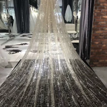 Свадебные вуали цвета шампанского Роскошные уникальные длинные свадебные вуали с гребешком AX2019