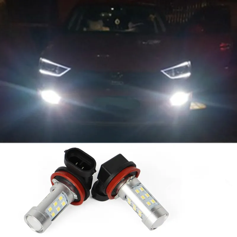 2x H8 H11 Белый светодиодный 21SMD Автомобильные противотуманные фары Drl лампа для Mazda 3