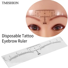 10 шт., одноразовая линейка для татуировки бровей, наклейки, точные микроблейдинг, трафареты, Перманентный макияж, инструменты для измерения бровей