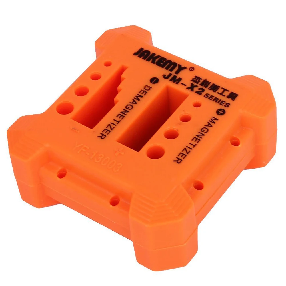 

JAKEMY 67 * 67 * 30mm Screw Bolt Nut Bits Magnetizer JM-X2 Orange