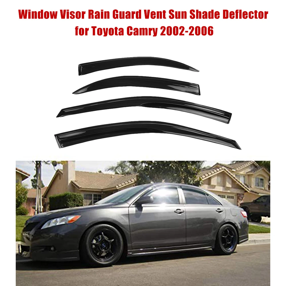 

Car Deflector Window Visor Rain Guard Vent Sun Shade Deflector for Toyota Camry 2002-2006