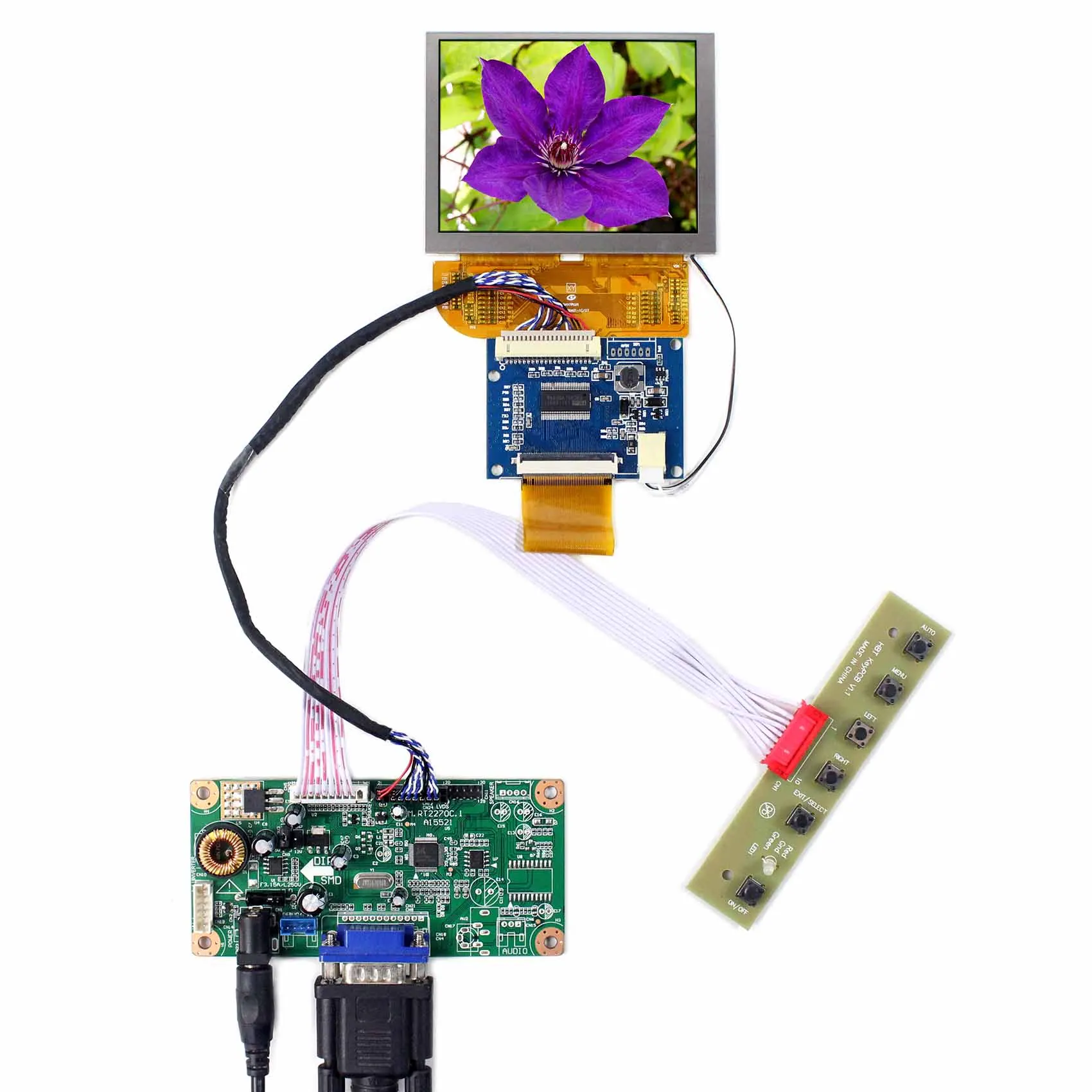 

VGA LCD Controller Board 3.5inch 800x600 VS035SD1 LCD Screen 50pin FPC Connector Backlight WLED