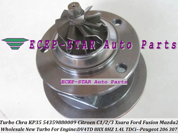 Turbo CHRA Cartridge Core KP35 54359880009  Citroen C1 C2 C3 Xsara Ford Fusion Mazda 2 PEUGEOT 206 307 1.4L TDCi DV4TD 8HX 8HZ (6)