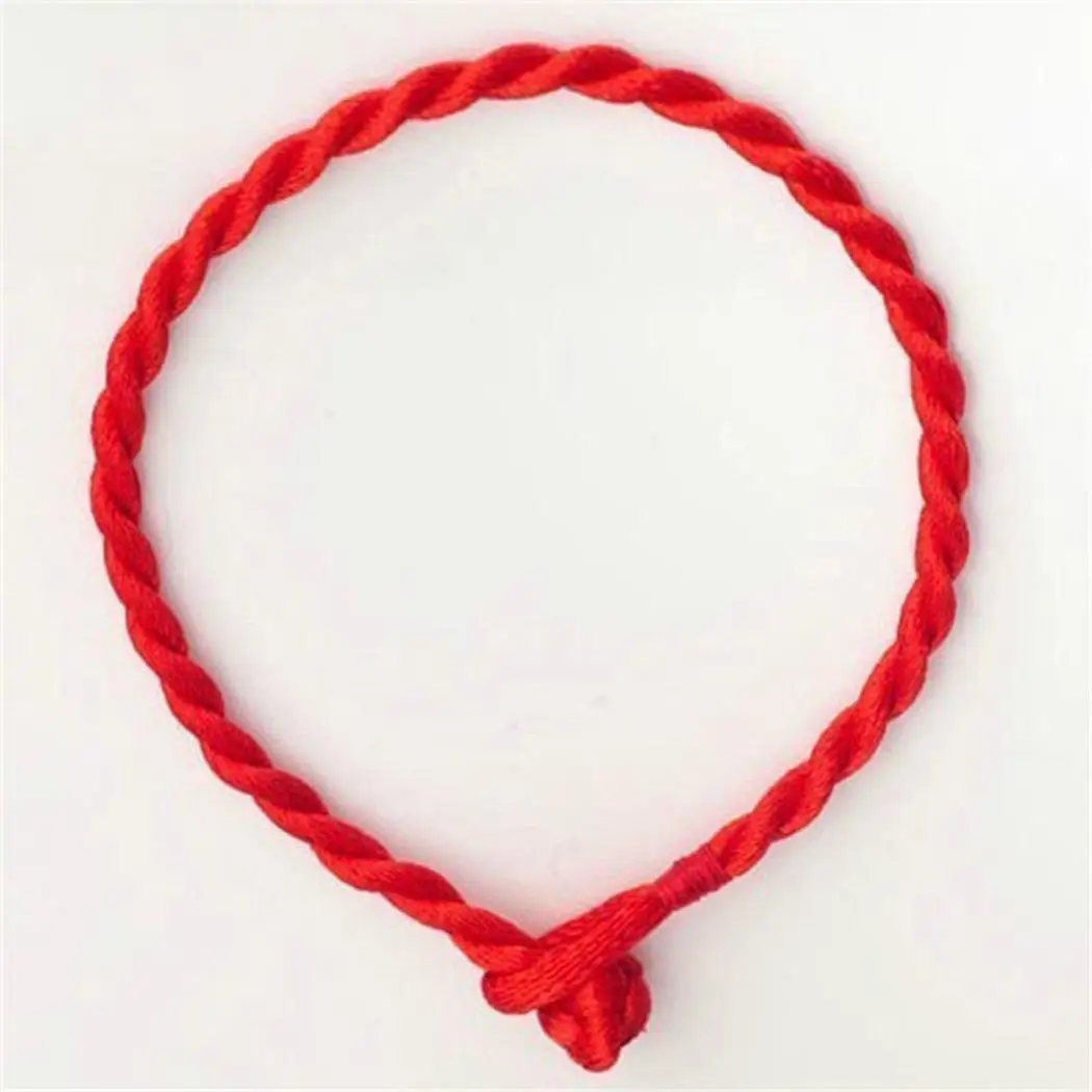 

Fashion String Casual Solid Strand Unisex Red Hasp Lucky Bracelets Braided Rope