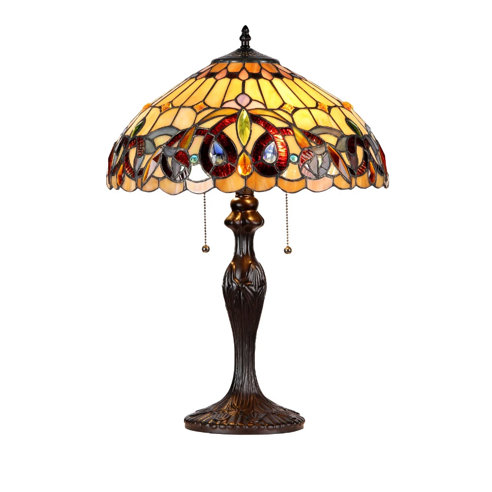 CHLOE Lighting SERENITY Tiffany-style 2 Light Victorian Table Lamp 16&quot Shade | Освещение