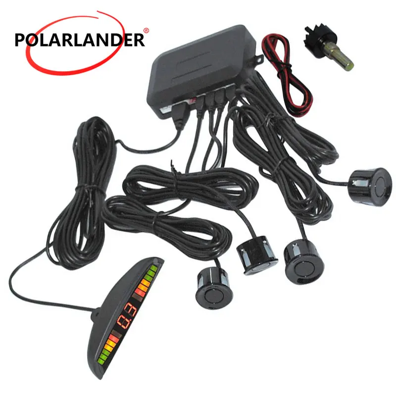 Car LED Parking Sensor Kit 22.5mm 12V Display 4 Sensors for all cars
