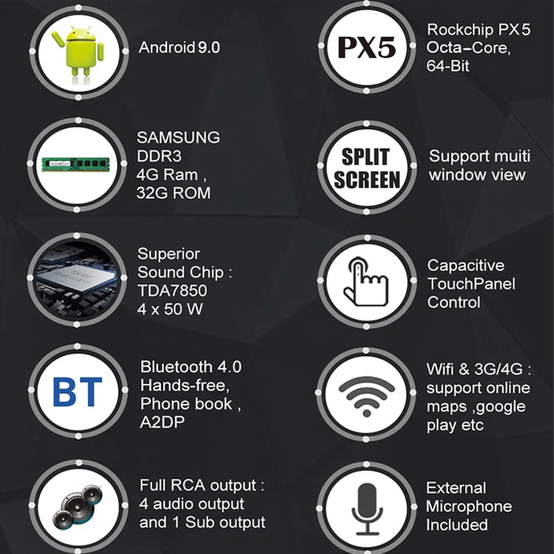 Best Android 9.0 Car GPS dvd player for mitsubishi Lancer ex 10 Galant with dsp PX5 octa core wifi 4+32GB Auto Stereo Headunit 2